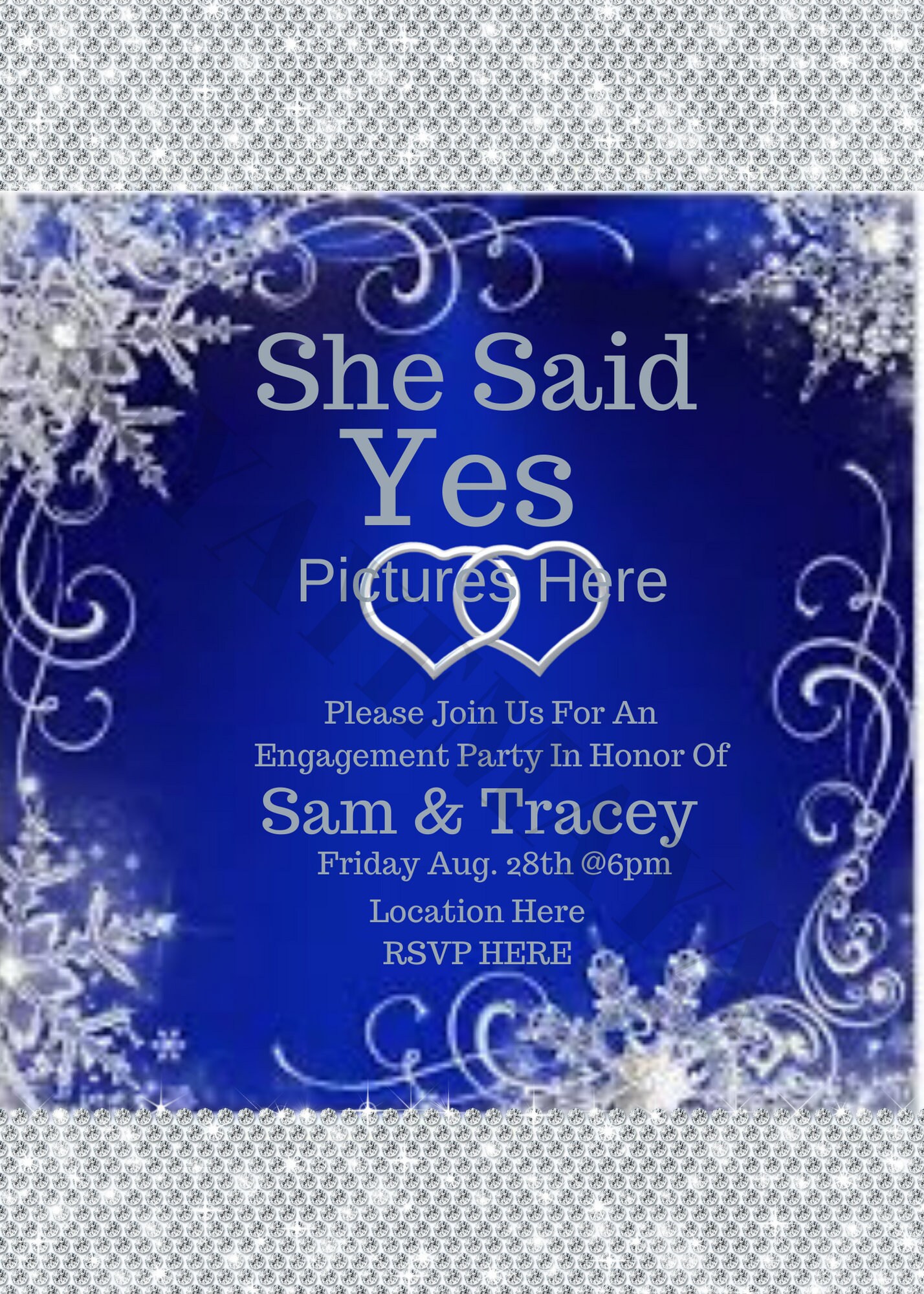 DIY Engagement Invitations Template Etsy