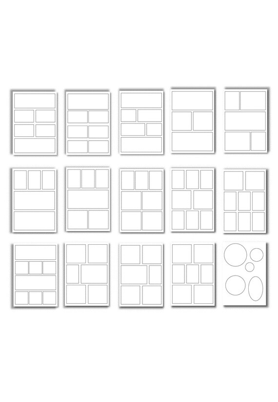 Wall Décor Home Décor Printable Comic Book Templates/Layouts A4 & US ...