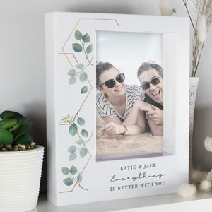 Personalised Botanical 6x4 Box Photo Frame image 4