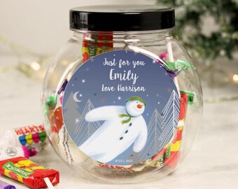 Personalised The Snowman Magical Adventure Sweet Jar | Christmas Sweet Gifts
