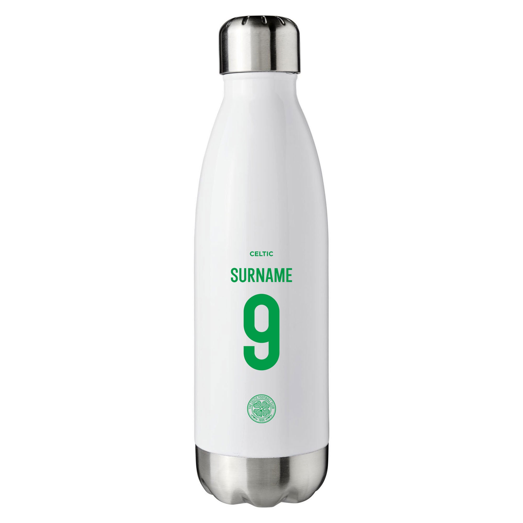 Personalised Celtic Gifts Drinks Bottle Water Official Football Merchandise Fan 