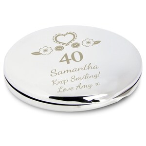 Miroir compact d'anniversaire personnalisé | Cadeau d'anniversaire pour elle image 10