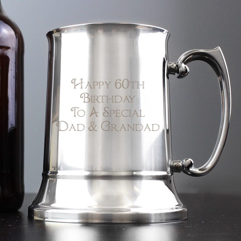 Personalised Bold Message Stainless Steel Tankard | Milestone Celebration Gift image 2