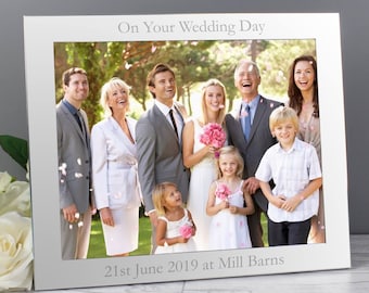 Personalised 10x8 Landscape Silver Photo Frame | Best Personalised Photo Frame