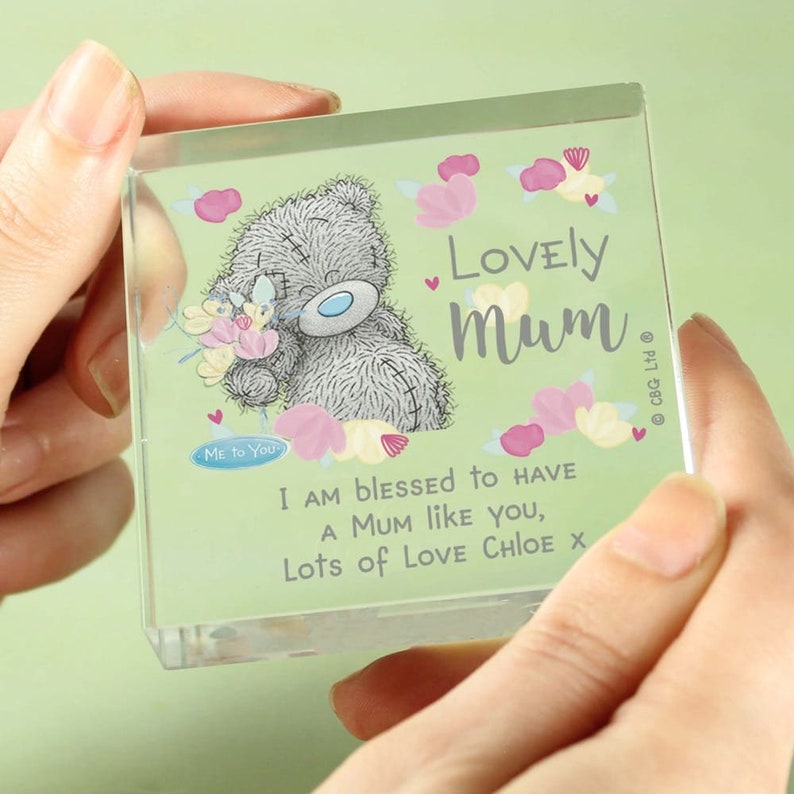 Personalizado Me to You Lovely Mum Crystal Token / Regalo de mamá sincera imagen 2