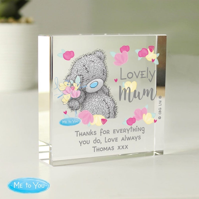 Personalizado Me to You Lovely Mum Crystal Token / Regalo de mamá sincera imagen 5