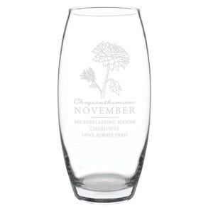 Personalised November Birth Flower Bullet Vase | Flower Gift image 5