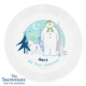 Personalised The Snowman and the Snowdog Plastic Plate | Christmas Child's Gift 画像 1