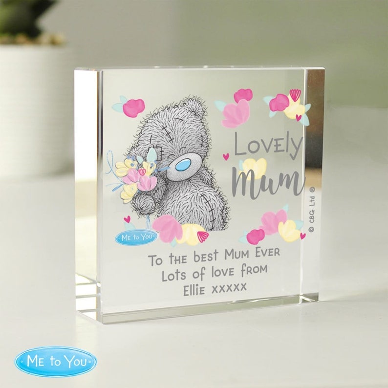 Personalizado Me to You Lovely Mum Crystal Token / Regalo de mamá sincera imagen 1