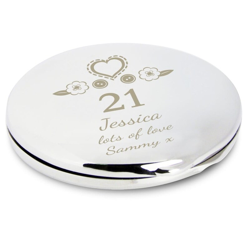 Miroir compact d'anniversaire personnalisé | Cadeau d'anniversaire pour elle image 4