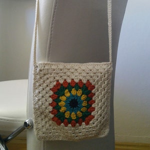 Handmade Crochet Sunflower Tote Bag: Eco-Friendly Market Purse