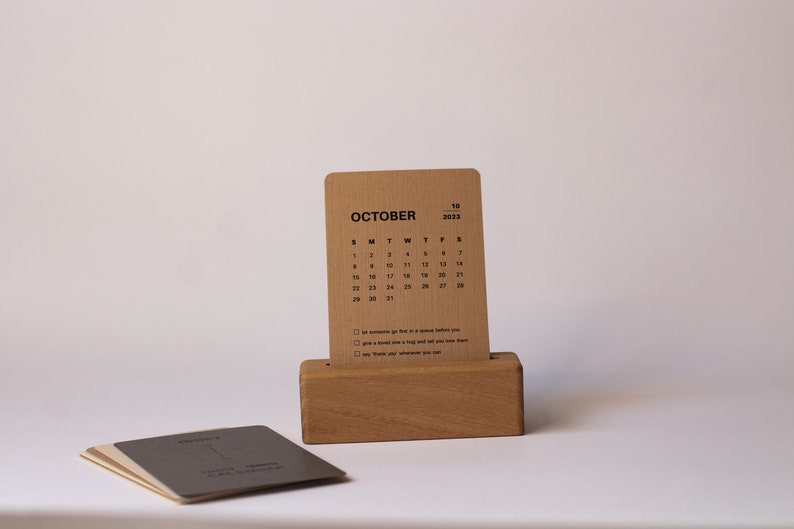 2024 Desk Calendar Mini Desk Calendar 2024 Monthly Etsy