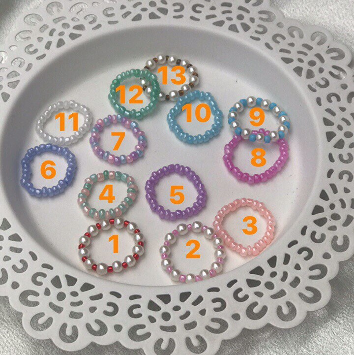 Beaded Rings DIY Rings Chunky Rings Clay Rings Etsy UK