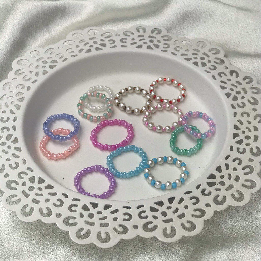 Beaded Rings DIY Rings Chunky Rings Clay Rings Etsy UK