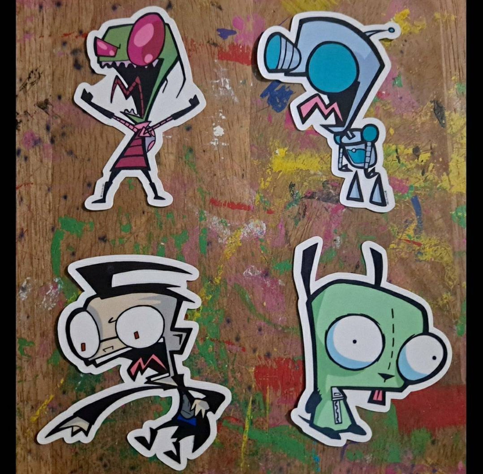 Invader Zim STICKER Bundle Four Stickers Etsy