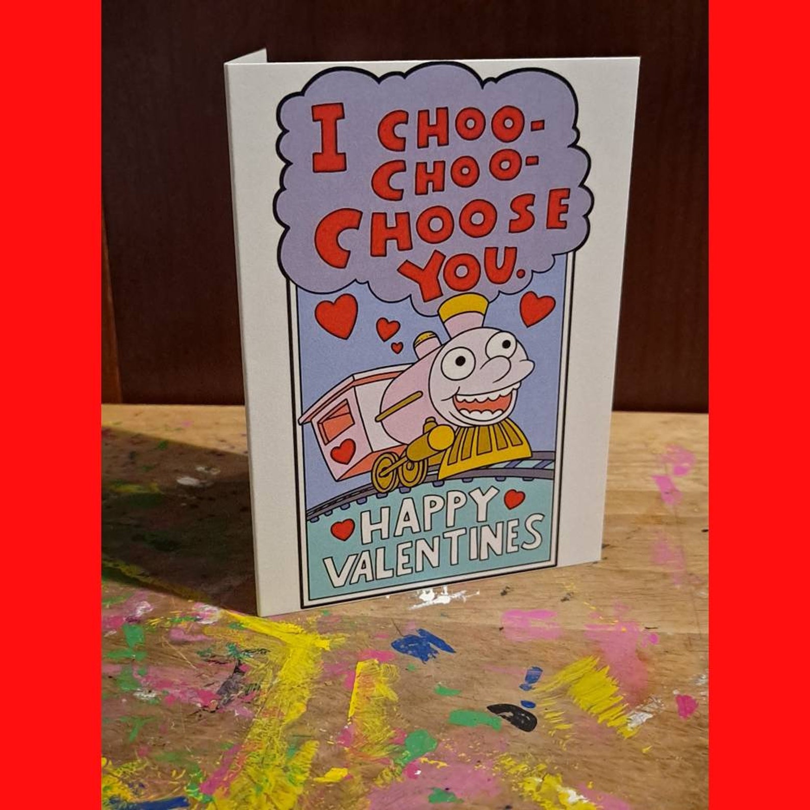 The Simpsons I choo choo choose you Valentines Day Cards | Etsy