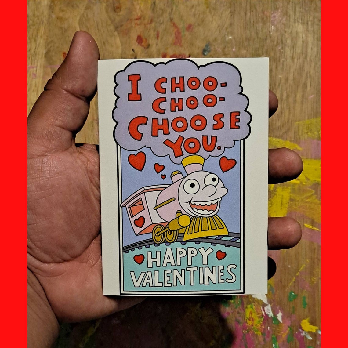The Simpsons I choo choo choose you Valentines Day Cards | Etsy