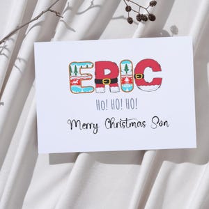 Personalized Christmas Card | Santa Alphabet, 300gsm Card