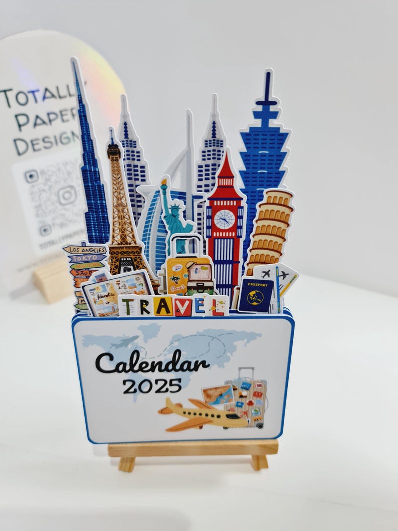 Travel World Tour Calendar | Adventure Desk Calendar | Luggage Mini ...