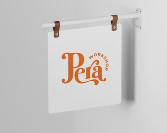 Custom Hanging Shop Sign: Metal Storefront Blade Sign