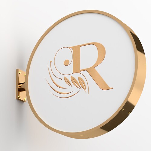 Round Light Box Store Front Sign Double Sided Projecting Etsy