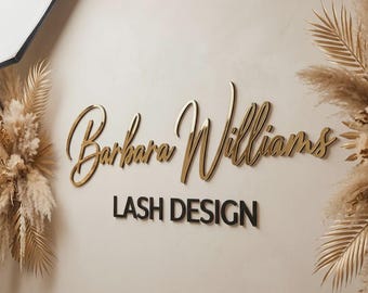 Custom 3D Laser Cut Acrylic Business Sign: Salon, Spa, Wellness Center