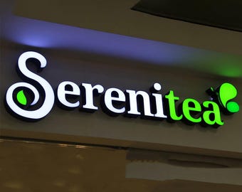 Custom Front Lit Business Signs, 3D LED Stainless Steel Channel Letter Sign, Personalized Logo or Letters Storefront Signage