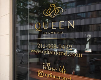 Custom Storefront Logo Vinyl Decal: Shop Window Sticker