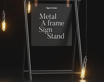 Custom Sidewalk Sign | A Frame Sign for Business | Metal Sidewalk Signage | Outdoor Signs | Double Sided UV Printing | SignsAtelier