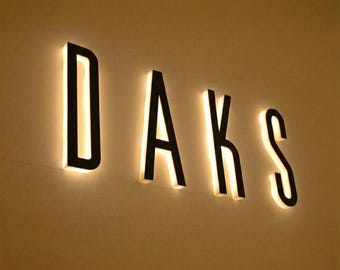 Custom LED Business Sign: Side Lit or Halolit Letters, Illuminated Office Sign, Indoor Signage for Business