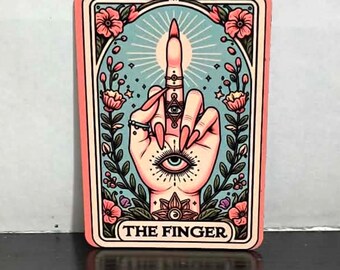 The Finger Tarot Magnet | Funny Adult Humor Refrigerator Magnet