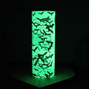 Glow In The Dark 20 oz Bat print Tumbler stainless steel