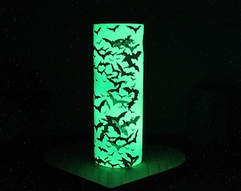 Glow In The Dark 20 oz Bat print Tumbler stainless steel
