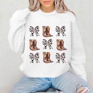 Boots and Bows PNG: Coastal Cowgirl Western Design (Digital Download