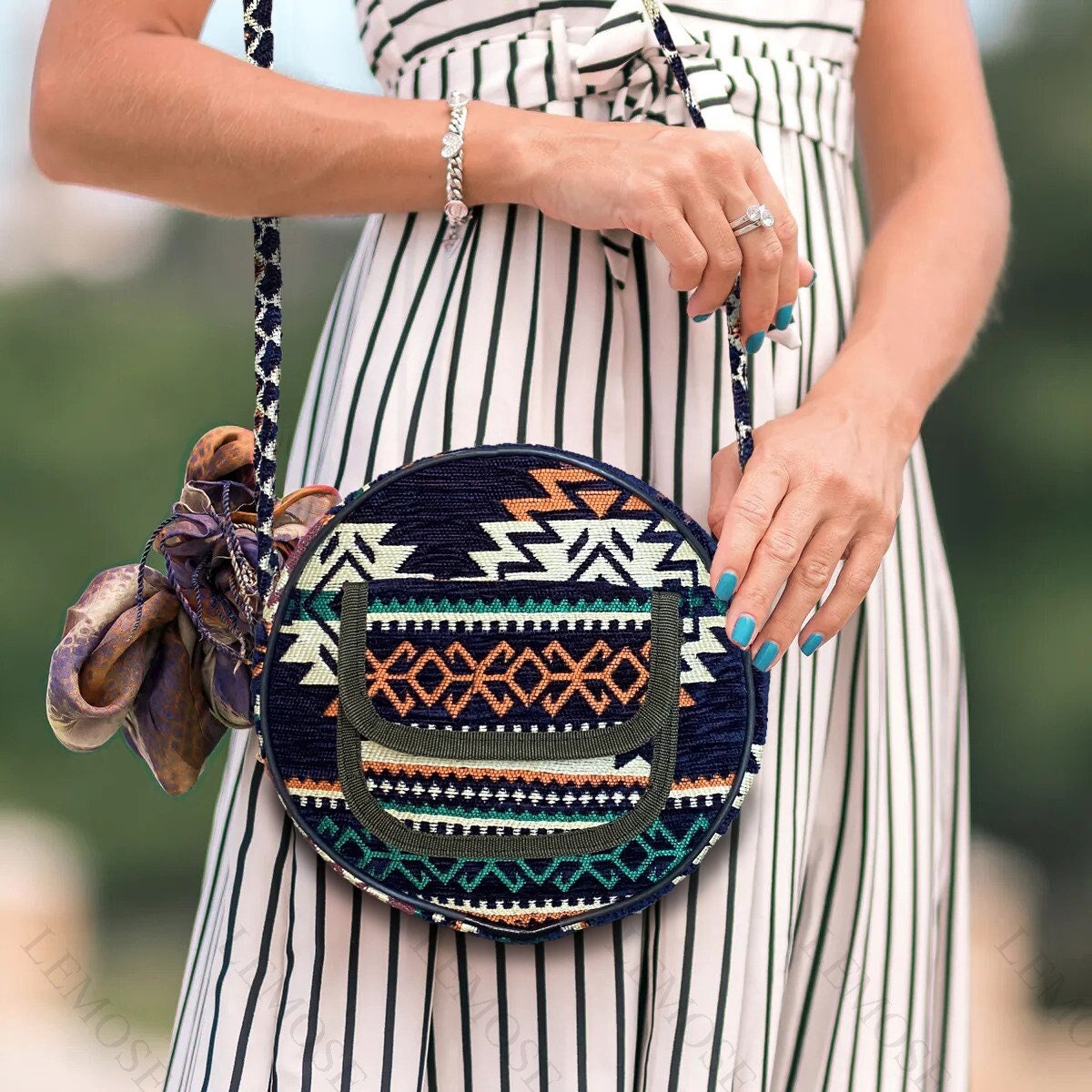 Round Cross Body Bag Etsy Ireland