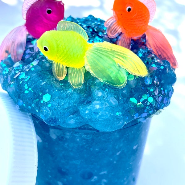 Ocean Fishbowl Slime ~ Unscented Slime ~ Popular Slime ~ Gift Slime ~ Cheap Slime ~ ASMR