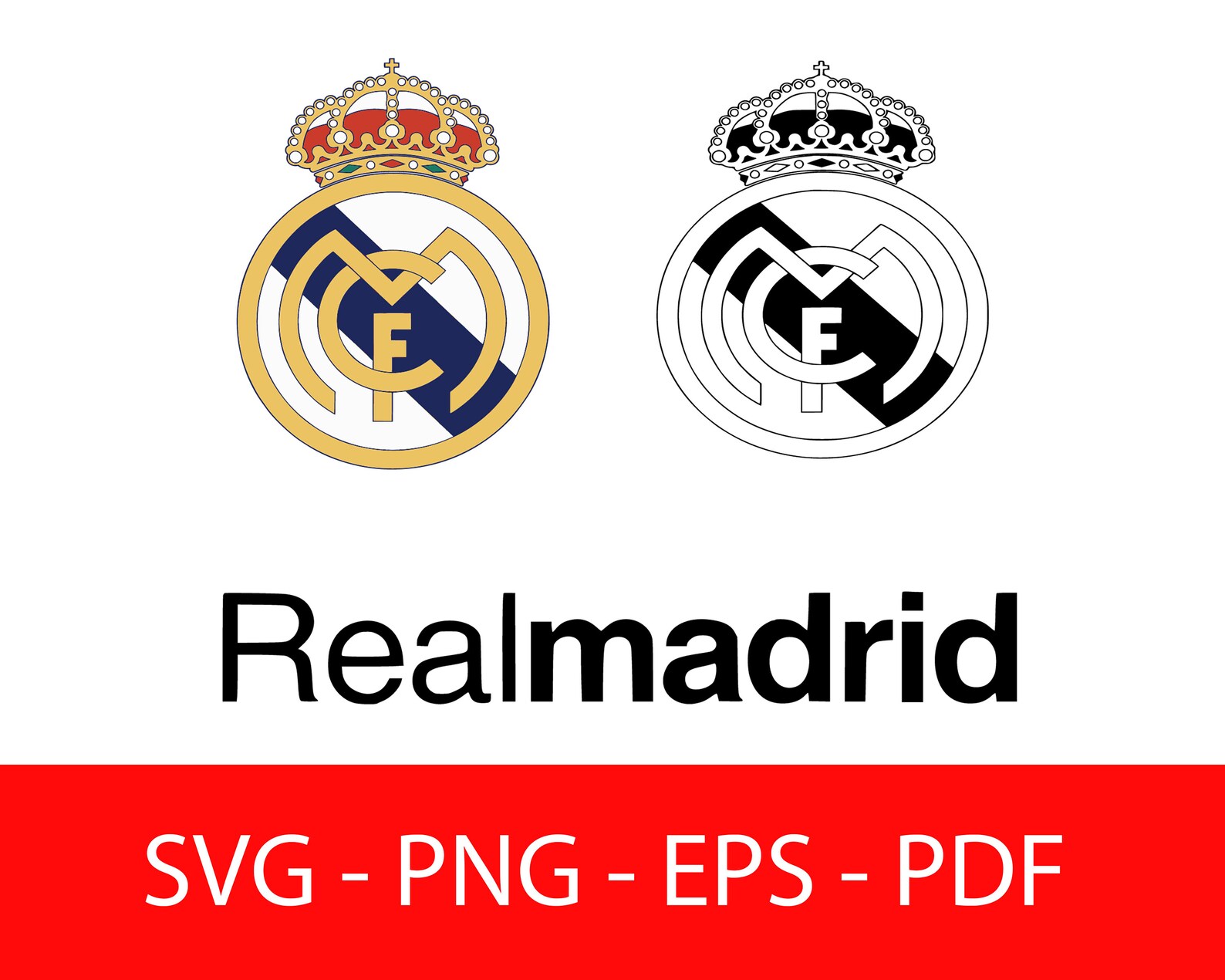 Real Madrid logo bundle svg Real Madrid cutfile Real | Etsy