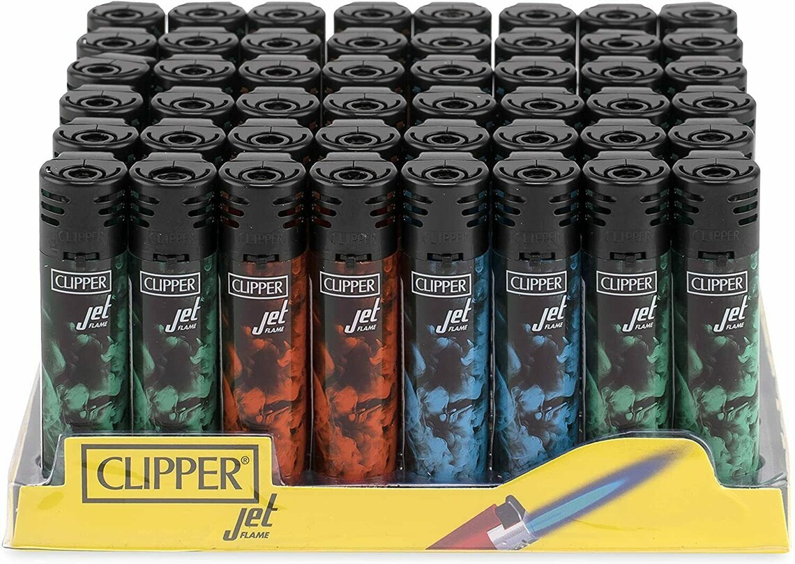 Clipper Refillable Lighters Display 48ct Jet Flame Etsy