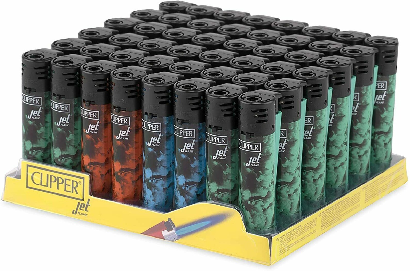 Clipper Refillable Lighters Display 48ct Jet Flame Etsy