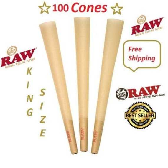 RAW KING SIZE CONES 10 COUNT WITH RAW KING SIZE CONE CADDY 