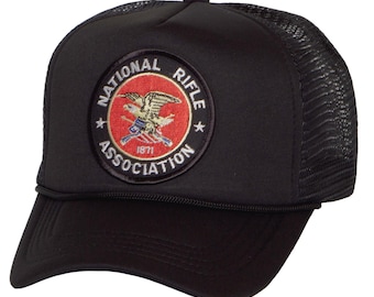 Men's National Rifle Association NRA Logo 1871 Black Trucker Hat