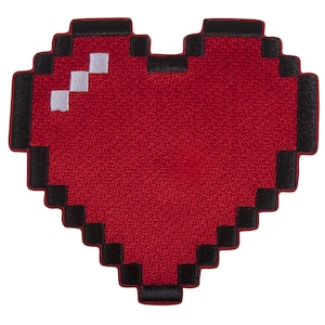 80s Video Game Pixelated Heart Patch
