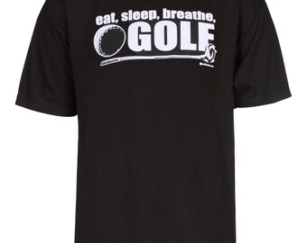 Men's Eat. Sleep. Breathe. Golf. Short-Sleeve Black T-Shirt
