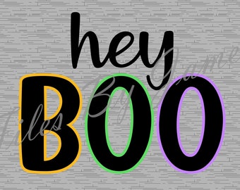 Halloween Fall Hey BOO SVG File Cute Design Cricut Silhouette Brother Cutting File For Vinyl To Make Shirts Signs Decals Trick Or Treat