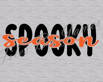 Spooky Season SVG Halloween SVG File Round Letters Design Cricut Silhouette Brother Cutting File For Vinyl Make Shirts Signs Decals