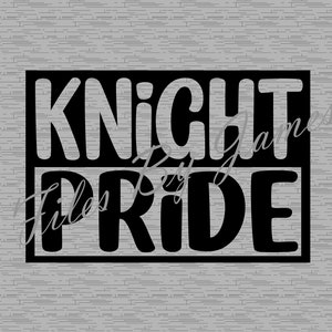 Knight Pride Mascot School Shirt Design SVG File Design Back To School Designs Boy Girl SVG Cut File Cricut Silhouette Go Knights Team
