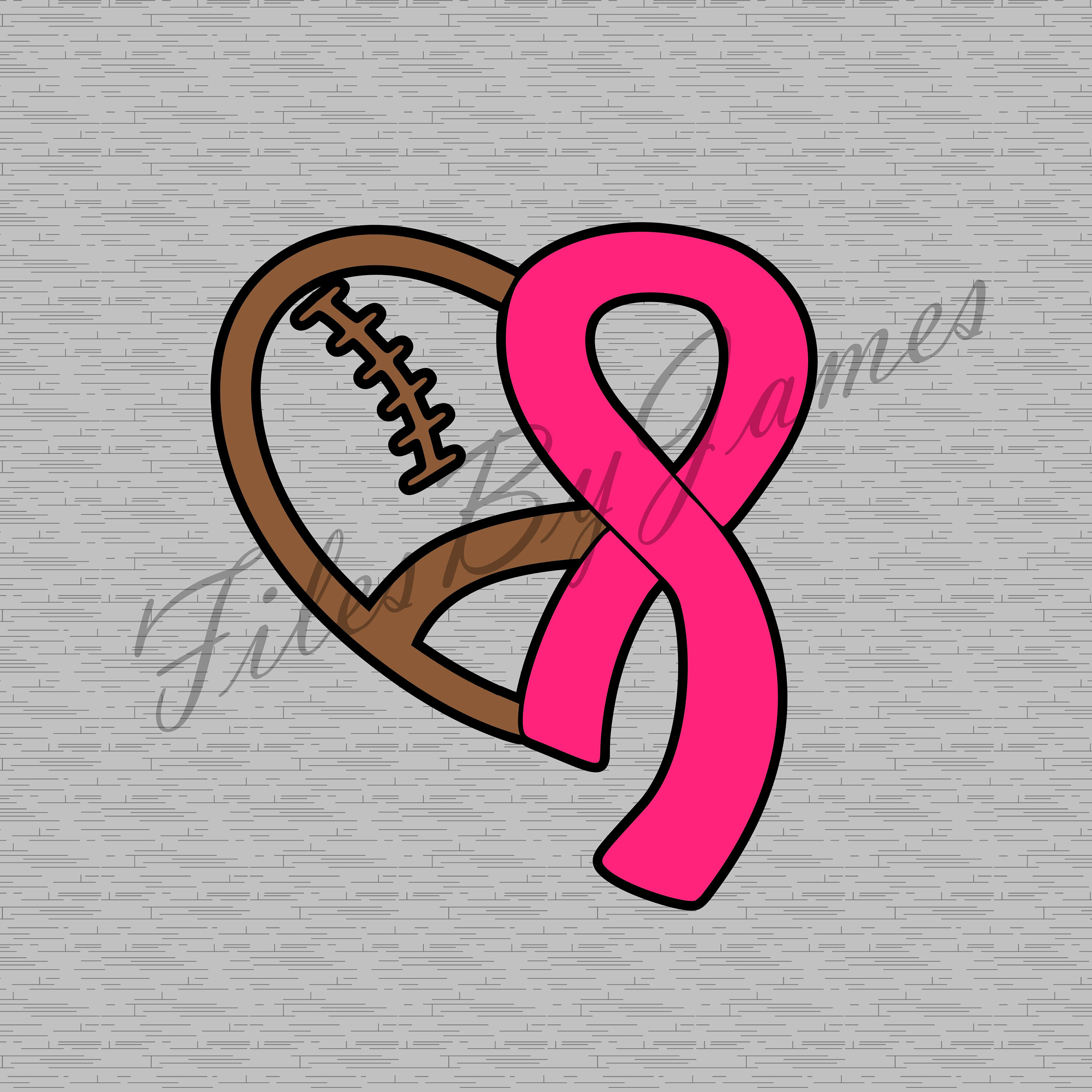 Football Cancer Ribbon Breast Cancer Awareness Football Player - Etsy