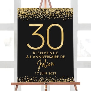 Bienvenido Cumpleaños Personalizado, Cartel de Decoración de Cumpleaños Póster en Formato PDF