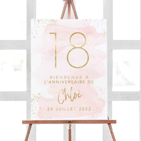 Welcome to Personalized Birthday, Digital Poster to Print Birthday Party Decoration in PDF Format