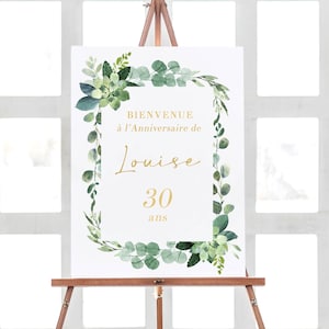Digital Birthday Welcome Poster, Personalized Birthday Decoration Poster in PDF Format